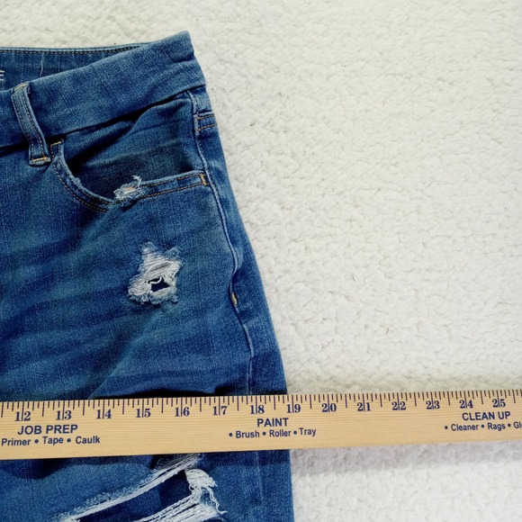 American Eagle Curvy Hi Rise Jegging Distressed Blue Jeans Women Size 10 - Picture 6 of 11